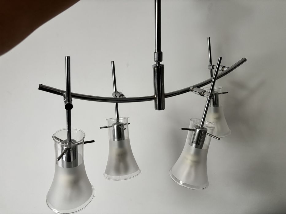 Lampa sufitowa chrom 4 żarówki