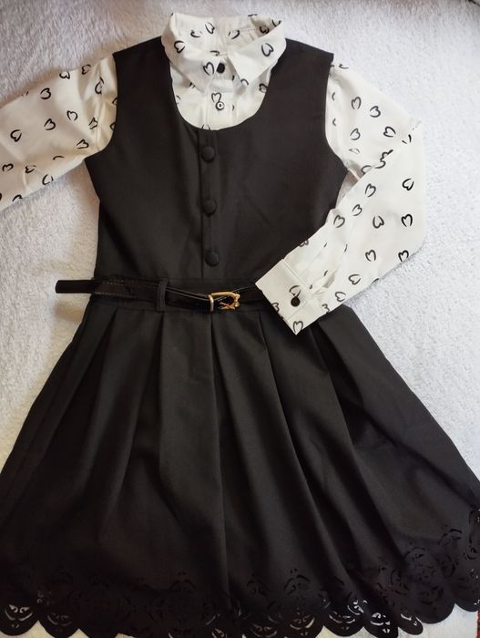 Шкільна форма блуза і сарафан 134 см + колготки