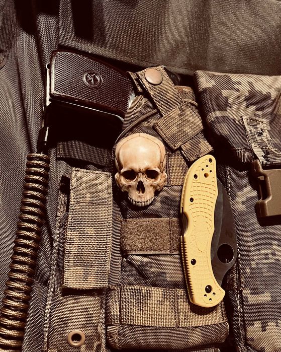 Патч череп з кріпленням на стропу Молле