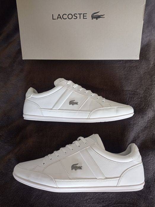 Buty Lacoste Chaymon rozmiar 43 białe i Nowe skóra skórzane sneakersy