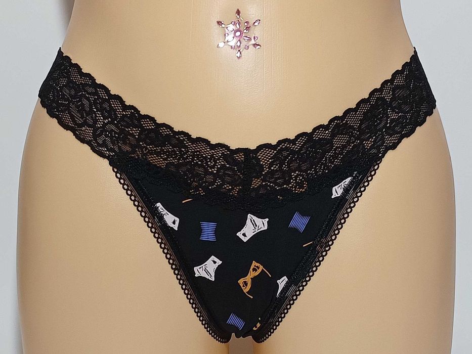 Nowe Majtki stringi koronka bawełna Nowe S