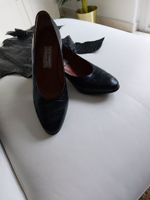 Sapatos de pele de crocodilo verdadeiros 37