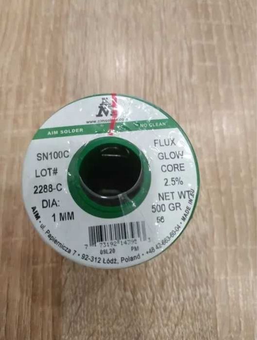 Припой. Припій з флюсом AIM SN100C 500 г