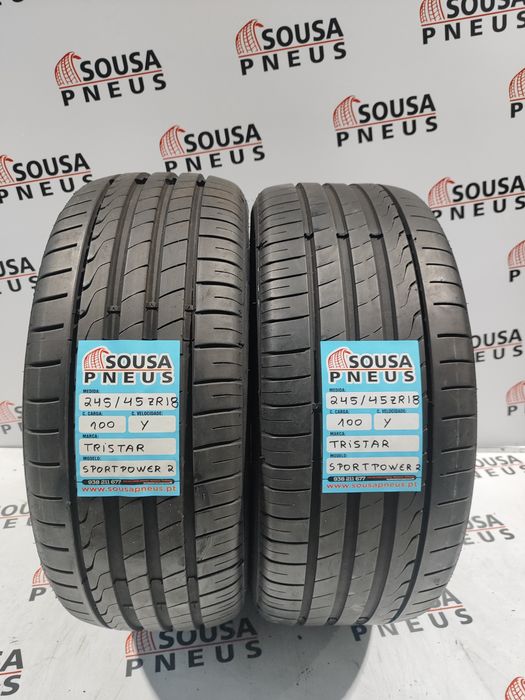 2 pneus semi novos 245-45ZR18 - Oferta dos Portes