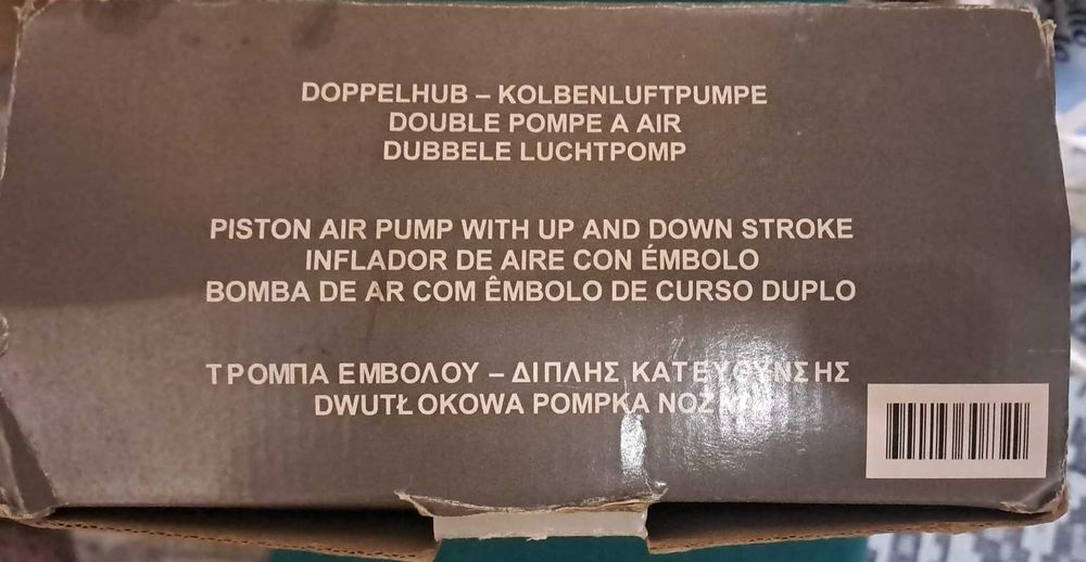 Bomba de ar com embolo de curso duplo