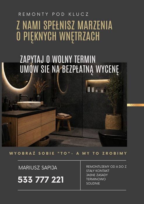 Łazienki , kompleksowe prace remontowe,.