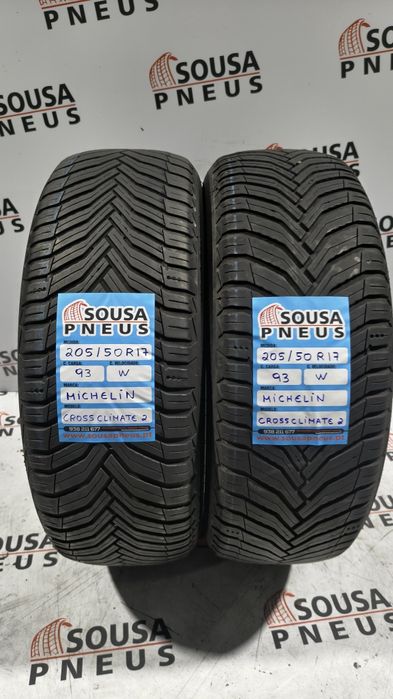2 pneus semi novos 205-50R17 Michelin - Oferta dos Portes
