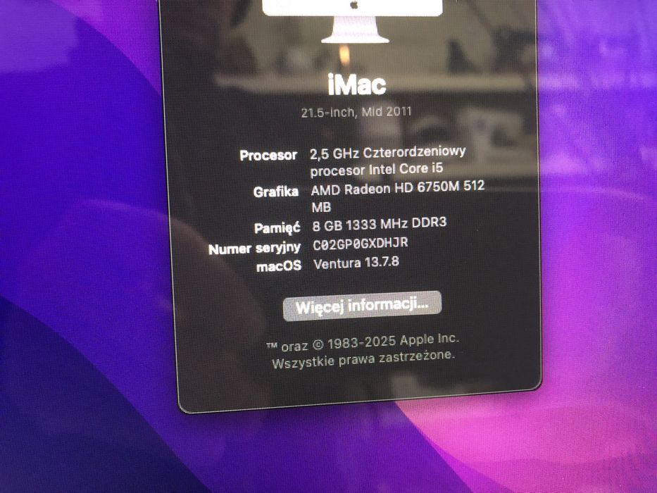 Apple iMAC 12,1 DVD, intel i5