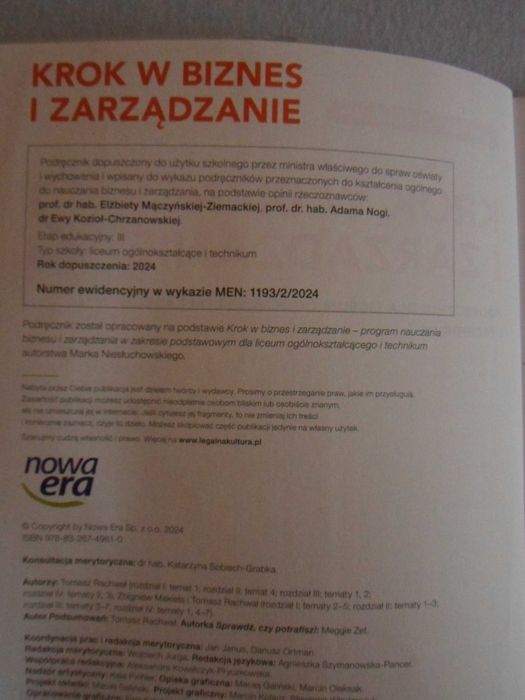 Krok w biznes i zarządzanie 2 - nowa.