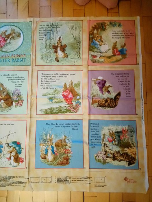 Benjamin Bunny and Peter Rabbit - tkanina patchwork