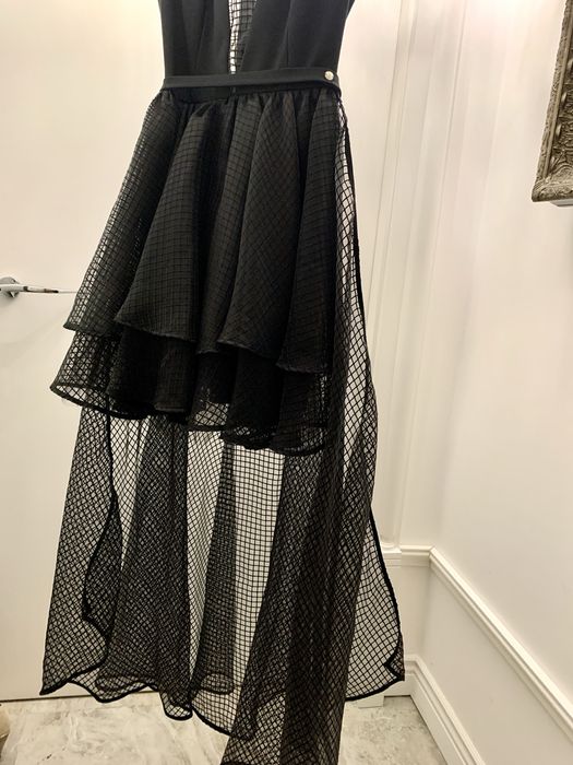 SIMPLE sukienka Z TRENEM karnawalowa na wesele rozm 36 - jak NOWA