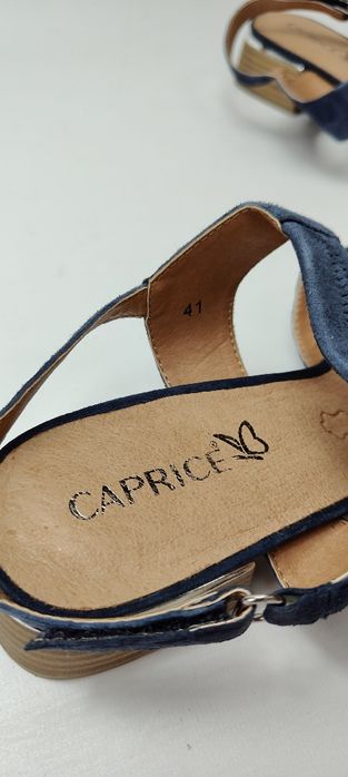 NOWE sandały damskie na lato skóra zamszowa Caprice roz 41 wkład 26 cm