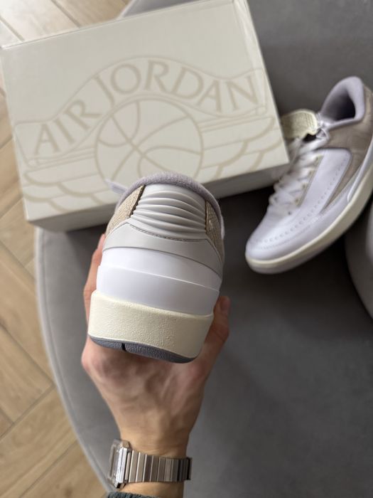 Nike Jordan Retro 2 Nowe Skórzane Sneakersy Męskie Białe 41