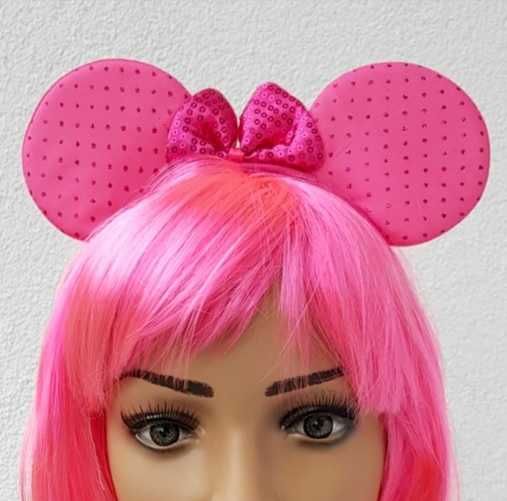 Opaska na głowę do włosów Minnie / Różowa Nowa urocza