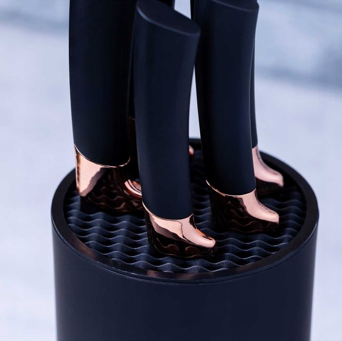 7w1 Zestaw Ostre Noże Kuchenne Stojak Blok Na Noże Stal Nierdzewna