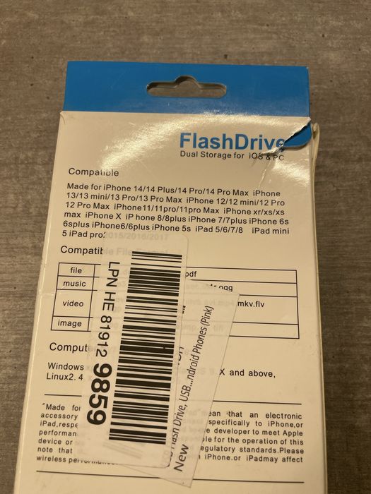 Flash Drive Pendrive podwojne przechowywanie ios i pc