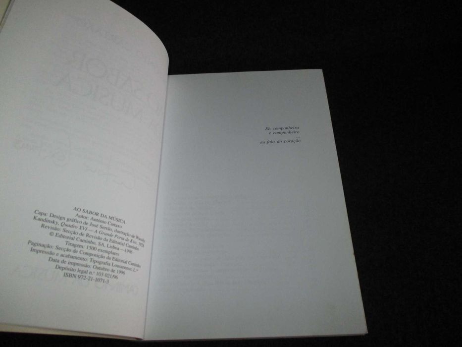 Livro Ao Sabor da Música António Cartaxo