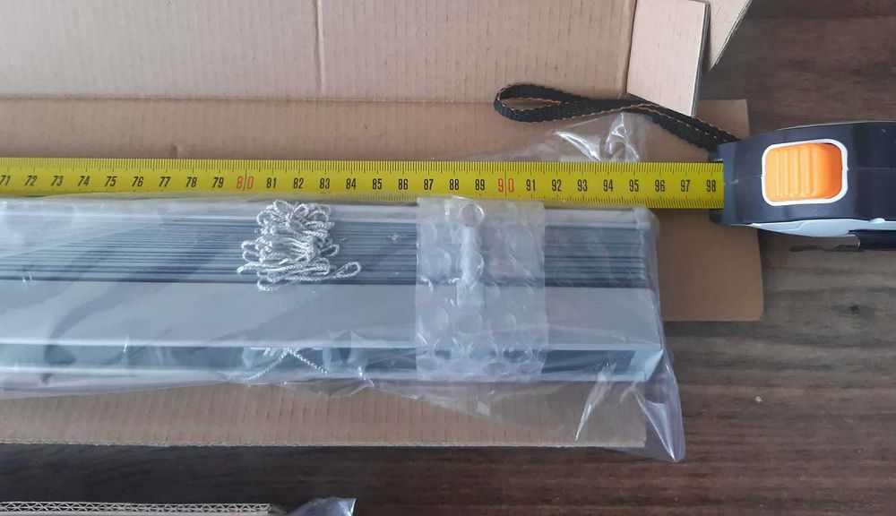 Żaluzje aluminiowe 95 x 160 srebrne nowe