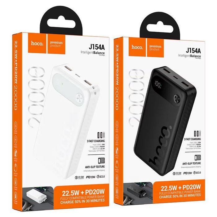 Повербанк HOCO J72A J123A J154A J121A J100A J101A J103A J101B 20000 30000 mAh швидка зарядка