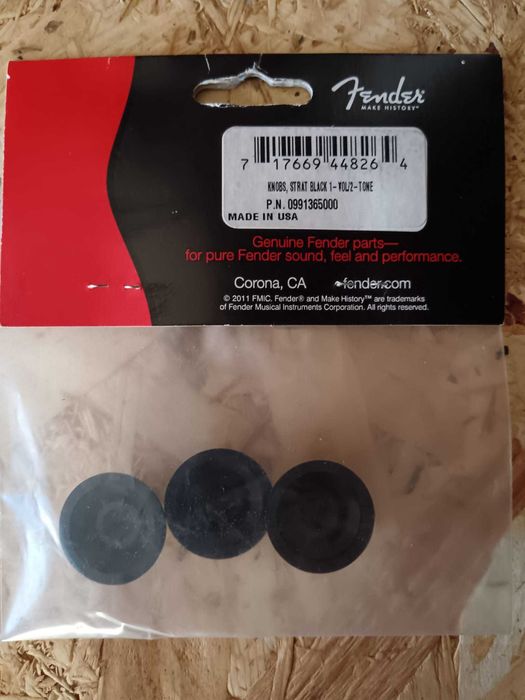 Fender Volume & Tone Knobs Set Black