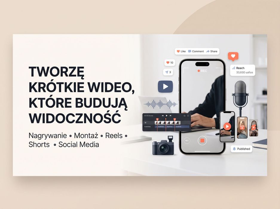 MONTAŻ ROLEK SOCIAL MEDIA (Tik Tok/ Instagram /Youtube/ Facebook)