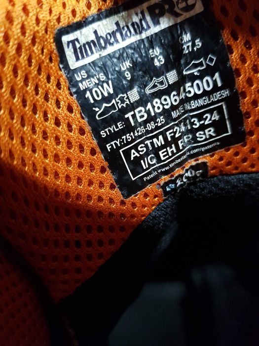 Buty robocze TIMBERLAND rozm 43 wkł 28,5 cm