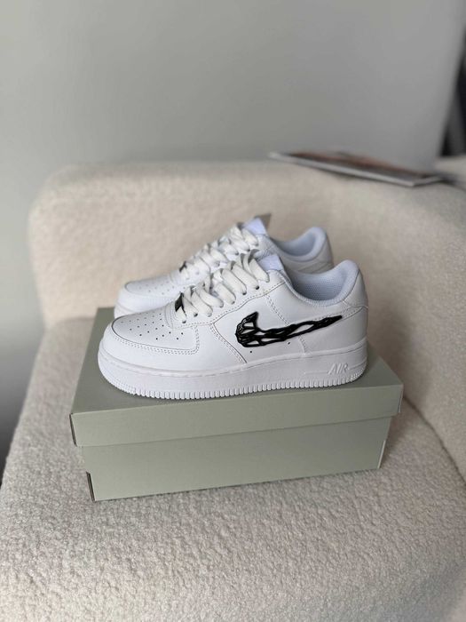 !WOW! Nike Air Force 1 Low Liquid Metal Swoosh 37 38 39 40 41 42 43 44
