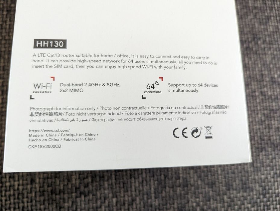 TCL LinkHub router 600 Mbps LTE cat 12 bez simlocka internet na SIM TV do kamer modem 4G