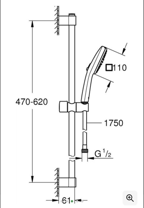 GROHE BauEdge Набір змішувачив для ванни 3в1
