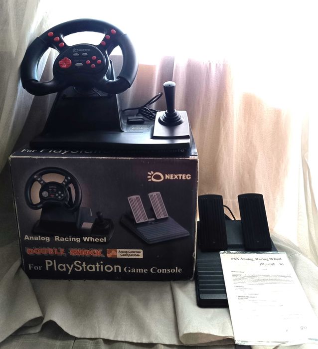 Analog Racing Wheel Double Shock PS1 Playstation 164751312875905120