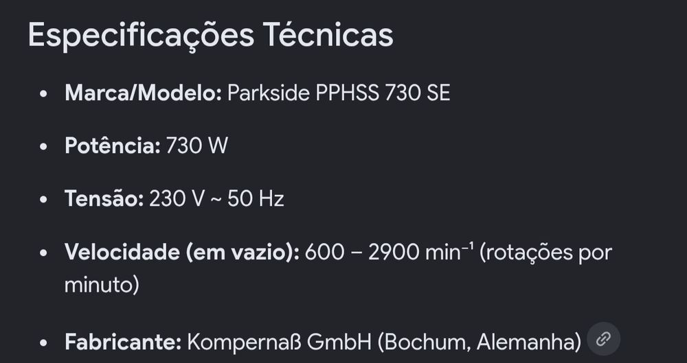 Serra tico tico Parkside