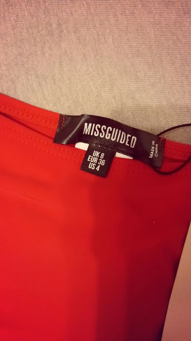 Missguided dół bikini czerwony nowy okazja 36