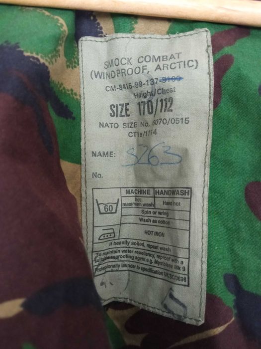 Smock militar Exército Britânico casaco camuflado DPM Woodland L/XL