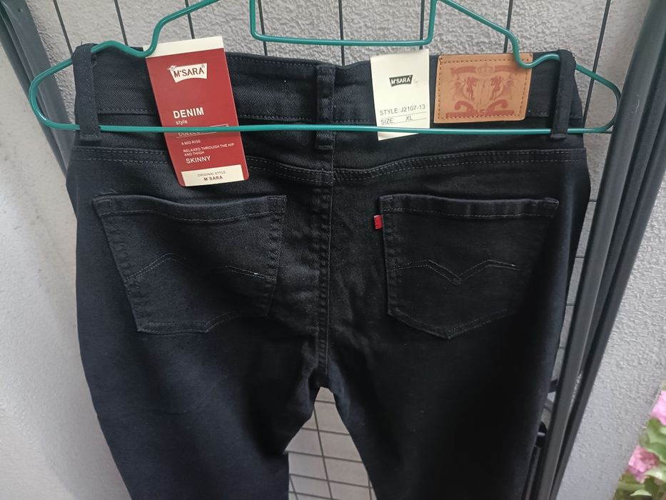 Spodnie damskie dżinsowe nowe rozm XL skinny