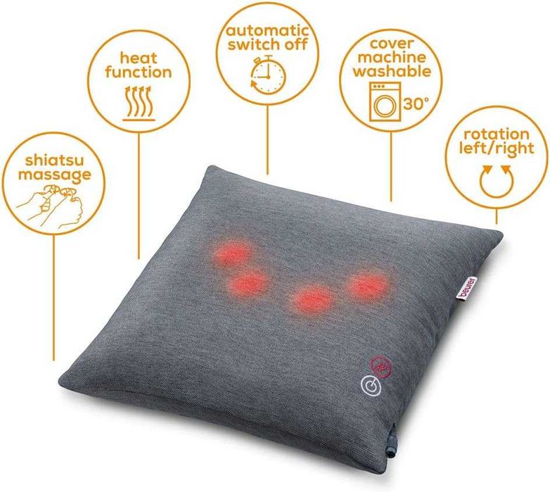 Poduszka masująca Shiatsu Beurer MG 135 masaż podgrzewanie  40x40 cm