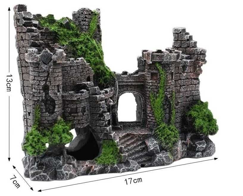 Dekoracja do akwarium - Zamek Ruiny 17cm x 13cm