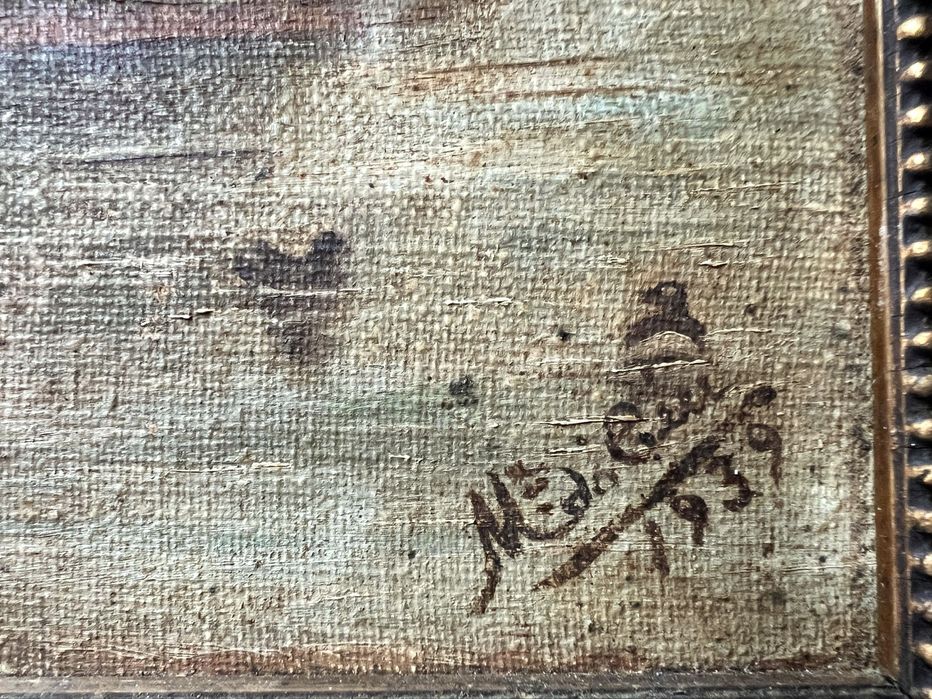 Quadro-pintura  1939 oléo sobre tela.Assinado por Maria do Céu.