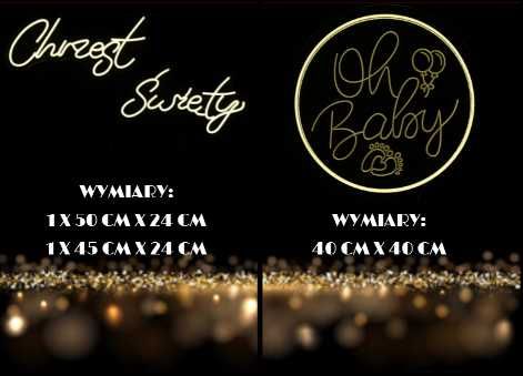 Wynajem Napis LED /Komunia/Chrzest/Urodziny/18/impreza/neon/ledon