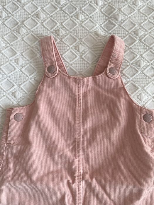 Vestidos jardineira azul e rosa