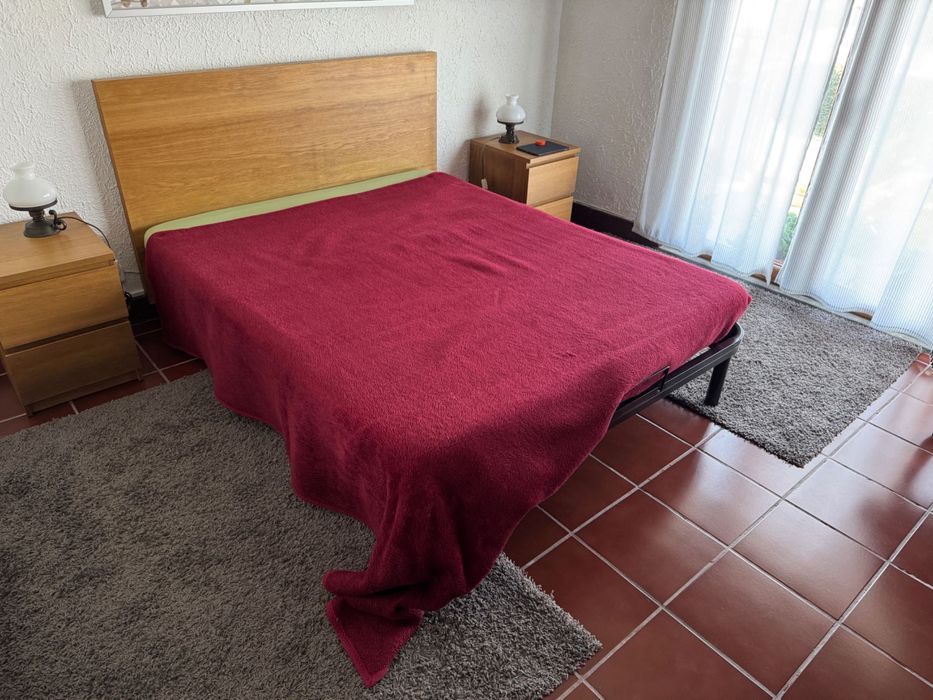 Cobertor, colcha e fronhas para cama casal - excelente estado