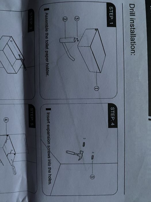 NOWY uchwyt na papier toaletowy schowek