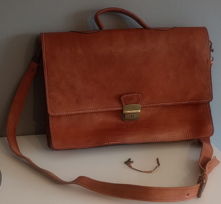 Męska aktówka teczka skórzana