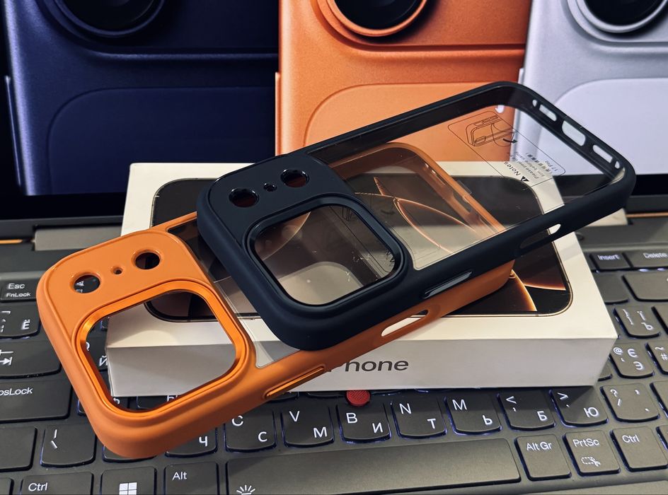 Чехол iPhone 17 Pro Max Orange, 17 Pro Blue,17 Air Black, top качество