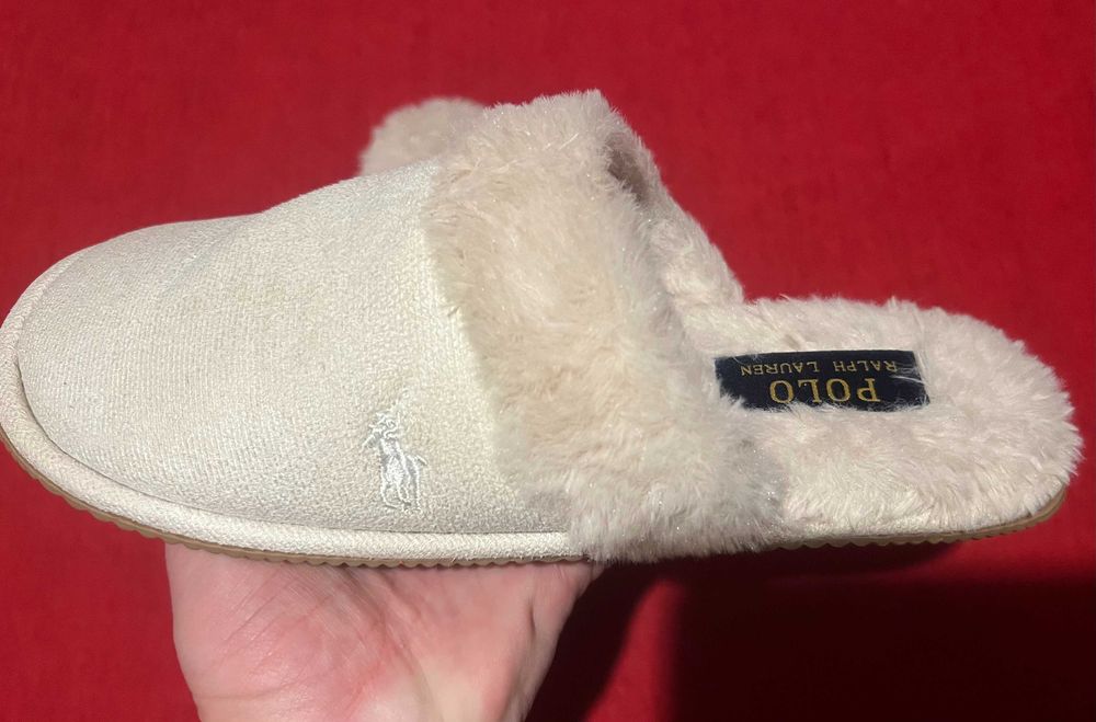 Элит бренд Ralph Lauren уютные тапочки р.37/38 24см как новые!