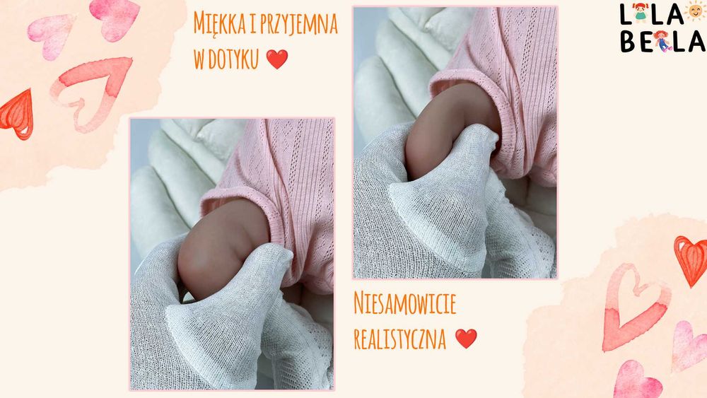 •PRAWDZIWE ZDJĘCIA• Lalka Typ Reborn Otwarte Oczy Miękki Brzuszek