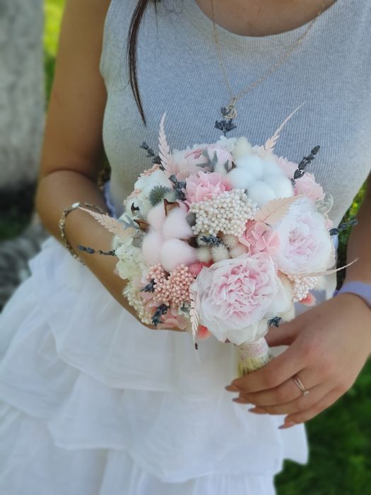 Стабилизированные цветы, сухоцвіти,свадебный букет