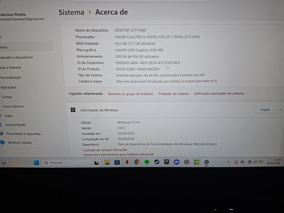 Portatil fujitsu