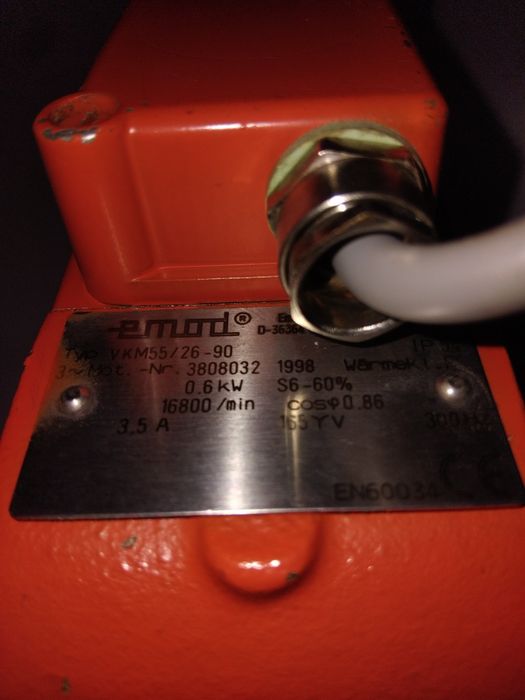 Silnik wysokoobrotowy - elektrowrzeciono 0.6kw