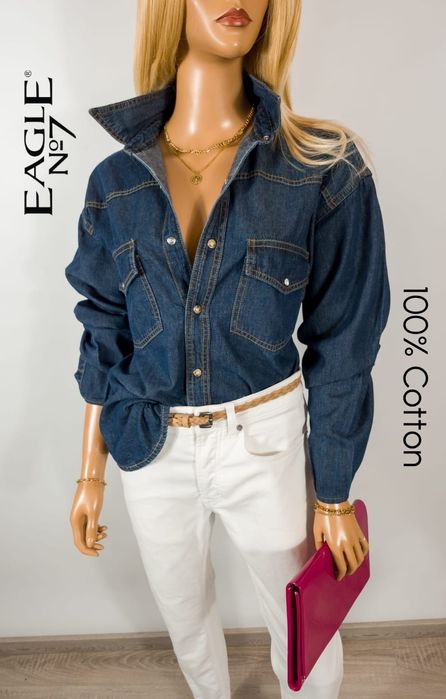 Denimowa koszula Eagle No7 – klasyk przez cały rok! XL
