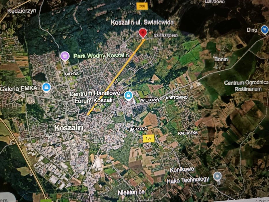 Sprzedam działkę Koszalin. Objęta M.P.Z.M.